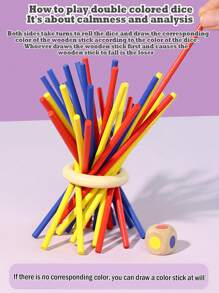 Children's Early Education Draw And Match Wooden Sticks And Sticks Balance Building Blocks Enlightenment Education Interactive Game Stick Educational Toys, Wooden Stick Board Games, Exercise Hand-Eye Coordination, Hands-On Ability, Brain Power