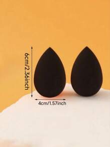 Large Size Black Makeup Sponge, Soft & Fine Texture, Suitable For Liquid Foundation Application & Concealing, Works For All Skin Types, Great Gift For Christmas & New Year