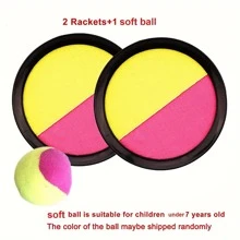 1 Set Kids Outdoor Sports Sticky Ball Toys, Toss & Catch Ball Set, Outdoor Sport Ball Paddle, Palm Ball, Yard Camping Holiday Party Game Toys, Parent-Child Outdoor Interactive Throwing Sticky Ball Game Toys