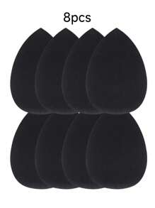 Large Size Black Makeup Sponge, Soft & Fine Texture, Suitable For Liquid Foundation Application & Concealing, Works For All Skin Types, Great Gift For Christmas & New Year