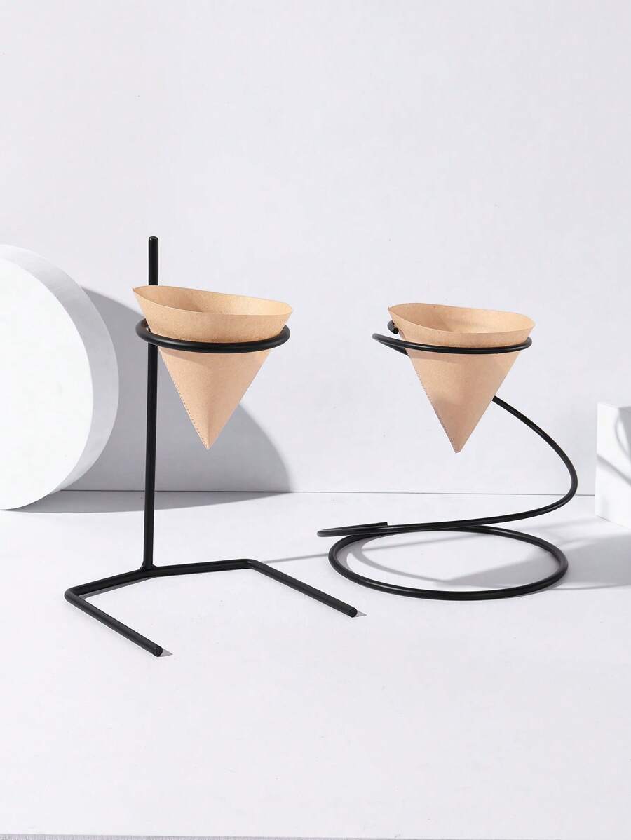 1pc/Set Coffee Pour Over Dripper Stand, Serpentine Filter Holder, Coffee Accessories, Display Stand - Black - View 1