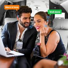 M75 [Real-Time Translation Earbuds] Two-Way Real-Time Translation Earbuds - 150 Languages And Accents Language Translation - Wireless APP Online Instant Voice Free Translation Function For Travel, Business And Study - 黑色 - 查看 3