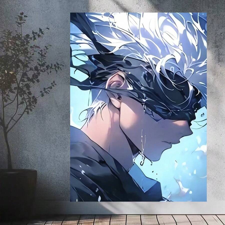 Framed  Canvas Painting Poster Anime Poster Anime Character Hatake Copy Nin.Ja Theme Suitable For Anime Lovers Gift Valentine'S Day Gift Room Decoration Bedroom Decoration Hotel Wall Art Decoration Painting Can Be Directly Hung - Framed - View 1