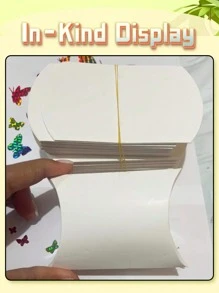100Pcs Pillow Box Rope Kraft Paper Gift Packaging Paper Box Party Gift Boxes Home Party Birthday Supply Paper Bags For Gifts For Jewelry Gifts Wedding Party Decorations Equipped - Multicolor - View 5