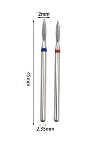 2毫米钛金俄式火焰指甲磨甲器 | 专业级去茧器，带钻石镶嵌刀头（低致敏性，CE/FDA认证，去除死皮） - 銀色 - 查看 5