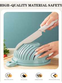 Bol hachoir à salade, emporte-pièce rapide pour couper les fruits et légumes en dés. Trancheuse à pulpe, pour des repas sains et des salades en quelques minutes. Multifonctions pour la cuisine.