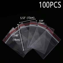 100pcs 1 Inch To 12 Inch Plastic Self-Seal Bags, PE Material, Reusable Ziplock Bags, 200Pcs Variety Pack, Double Layer 0.065mm Thick, Transparent Jewelry Pouches, Document Holders, Outdoor Camping Multi-Purpose Tool Bags, Holiday Gift Packaging, Clothes Storage Bags, Vacuum Seal Bags, Transparent Self-Adhesive Bags, Suitable For Transport, Travel, Outdoor Camping, Storage, Packaging, Gifts, Holidays - 100Pcs - View 17