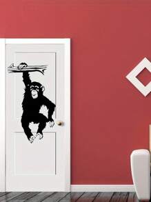 1pc Home Decorations Funny Monkey Tree Wall Decal For Living Room, Cartoon Jungle Forest Animal Branch Vinyl Wall Sticker For Bedroom, Vinyl Decal For Home Decorations, Wall Decoration Items Refresh Your Home Room Decor Bathroom Decor Bedroom Decor Room Decoration Stuff Living Room Decor House Decor Home Decor Living Room Wall Art Wall Paper Stickers