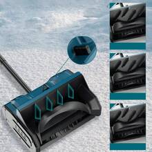 ZEEKMUSS 21V Cordless Snow Shovel Set, 13" Cordless Snow Blower, 2*21V Li-Ion Battery Packs With Adjustable Handle And Safety Switch For Driveways, Patios And Sidewalks. (Includes Two Battery Packs And Charger) - Blue - View 6
