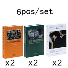 装饰性仿书、复古折叠道具书、INS 风格客厅装饰、咖啡厅摄影道具、家居装饰礼品、节日礼物 - 彩色 - 查看 13