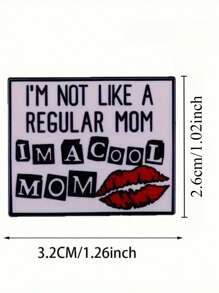 1 pièce Broche émail Attitude ! Slogan Lèvres Rouges, Épingle de revers chic pour sac à dos, chapeau et vêtements, accessoire de mode cadeau pour les amis, convenant pour les jours fériés
