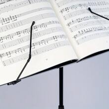 1PC Portable And Adjustable Stable Music Stand With Carrying Bag - Collapsible And Folding Metal Music Sheet Stand With Music Sheet Clip Holder