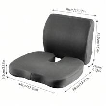 Support Pillow And Seat Cushion, Ergonomic Coccyx Cushion, Back Support, Lumbar Support Cushions To Relieve Sciatica And Back Pain For Gaming, Car Seat Cushion, Chair Pad - Blue - View 3