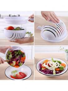 Bol hachoir à salade, emporte-pièce rapide pour couper les fruits et légumes en dés. Trancheuse à pulpe, pour des repas sains et des salades en quelques minutes. Multifonctions pour la cuisine.
