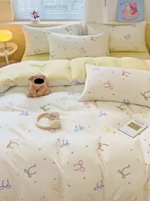 2/3 chiếc in hình bướm, nơ, siêu mềm, bé gái dễ thương, bé trai và bé gái, học sinh, trang phục ký túc xá nhỏ và tươi mát, học sinh vào mùa xuân và mùa hè, bộ vỏ chăn đã giặt và chà nhám, bộ đồ giường, không bao gồm lõi chăn, trang trí giường đôi cỡ queen và king, quà tặng đồ giường, có thể giặt bằng máy - Nhiều màu - Xem 6