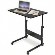 Height Adjustable Mobile Table 40x60-(67-80) Cm Height Adjustable Laptop Table Workstation Laptop Overbed Multi Table