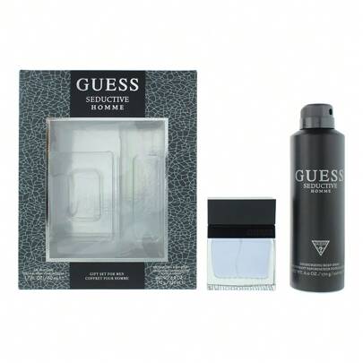 Guess Seductive Homme Eau De Toilette 50ml, Body Spray 226ml Gift Set For Him
