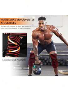 GOGI SPORTS Knee Pads + Wristbands Bandages Kit For Sports Training Support Protection - Red - View 7