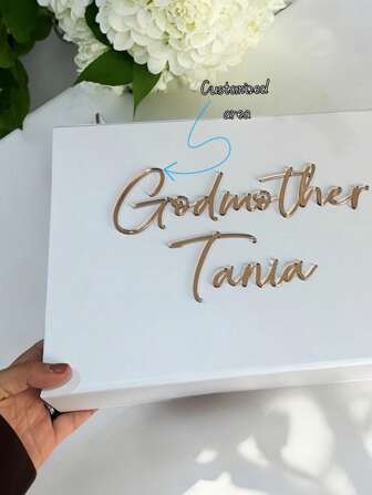Customized Acrylic Name Wedding Gift Box, Customized Bridesmaid Acrylic Gift Box, Can Customize Different Acrylic Colors, Personalized Bridesmaid Proposal Box, Wedding Party Gifts For Her, Holiday Party Supplies