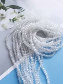 1pc/10pcs Fashion Minimalist Bright Color Glass Crystal 4mm Flat Beads Jewelry DIY Craft Supplies