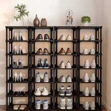 1pc Convenient Storage Shoe Rack Pp Material Multi-Layer Folding Shoe Rack
