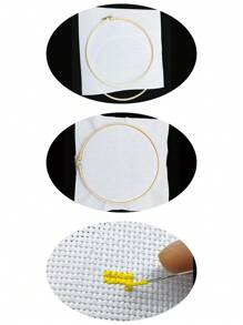 1pc 11ct/14ct Small Grid Embroidery Fabric, Size: 11.81*11.81 Inches, 9.84*9.84 Inches, Suitable For DIY Cross Stitch, Available In Multiple Colors, Can Be Used For Sewing And Patchwork
