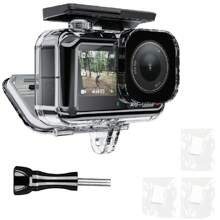 TELESIN 防水外壳适用于 DJI OSMO Action 5 Pro Action 4 3 相机，带防雾水下外壳，外壳笼支持 45 米/148 英尺深潜、水肺浮潜、游泳，带快速释放螺丝 - Waterproof Case - 查看 2