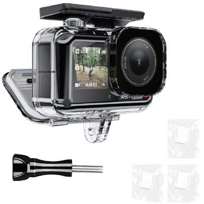  TELESIN 防水外壳适用于 DJI OSMO Action 5 Pro Action 4 3 相机，带防雾水下外壳，外壳笼支持 45 米/148 英尺深潜、水肺浮潜、游泳，带快速释放螺丝