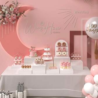 Acrylic Cube Display Box, Multipurpose Stackable Food Container, Dessert Collectible Showcase, Buffet Table Storage,For Holiday Beach, Bathroom Collection, Bedroom Collection, Large Capacity