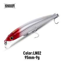 KINGDOM Kingdom Minnow Angelköder 80mm 95mm 110mm schwebend Salzwasser Wobbler Angelköder für Peche Bass Forelle Schleppangeln