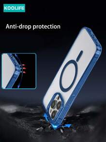 Koolife 1件 膚感透明大孔磁吸手機殼，高透明防摔 PC+TPU，適用於 iPhone 18 Pro/18 Pro Max/17 Pro Max/17/17 Pro/17 Air/16/16 Plus/16 Pro/16 Pro Max/12/12 Pro/12 Pro Max/13/13 Pro/13 Pro Max/14/14 Plus/14 Pro/14 Pro Max/15/15 Pro/15 Plus/15 Pro Max - 藍色 - 查看 3
