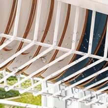 Over The Sink Dish Drainer, Space-Saving Dish Rack With Cover,  Rust-Proof Kitchen Dish Drying Rack - White - View 5