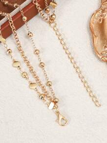 Vogue Whisper 1 pieza Collar en forma de Y multicapa dorado de estilo minimalista y elegante para mujer, adecuado como regalo de cumpleaños y para uso diario