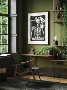 1PC 豹子盯着珠宝，摄影海报，帆布印刷海报，时尚墙面装饰，黑白墙艺术，豹子海报，动物海报，客厅卧室办公室家居装饰，无框架