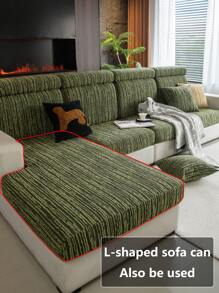 1 Stück Sofabezug mit Stretch, kariertes Muster einfarbiger Stil Sofahusse mit 3D-Design, geeignet für alle Jahreszeiten, schützt Sofa vor Rutschen und Kratzen, für Wohnzimmer Schlafzimmer Arbeitszimmer, 1/2/3/4-Sitzer mit Armlehnen und Rückenlehne - Grün - Übersicht 4
