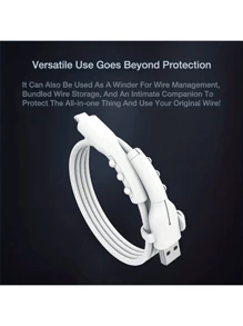 5pcs Charger Protector Cases, Practical Dust-Proof Silicone Anti-Breaking Bend Cable Charging Protector Suits Compatible With Apple 18W & 20W Series, Silicone Charger Cover Cable Protector