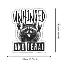 1PC Unhinged Feral Raccoon Stickers - Decals For Laptops, Toolboxes & Coolers - Chaotic Energy Release, Rebel Humor & Untamed Self-Expression - Perfect Gift For Garage & Chaos Theory Fans - Multicolor - View 8