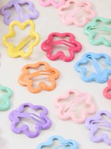 30pcs/Set Colorful Dopamine Flower Shiny Simple Cute Princess BB Hair Clips Bangs Hair Clips Hair Accessories, Suitable For Daily Use - Multicolor - View 7