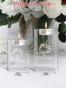 Custom Crystal Candle Holder, Personalized 3D PhotoWedding Candle Holder, Custom Crystal TealightHolder, Custom Wedding Piture Gifts - Multicolor - View 10