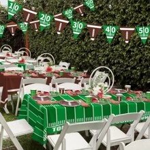 Paquete de 10 vasos desechables de papel con tema de rugby para fiestas, adecuados para fiesta de cumpleaños, baby shower, reunión familiar, reunión de clase, picnic al aire libre