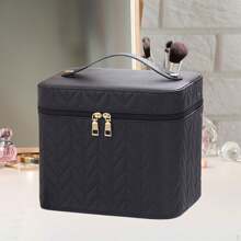 NetHong Makeup Bag With LED Mirror Larg Storage Box Organizer Cosmetic Travel Beauty Bag - Water Ripple Pattern - View 6