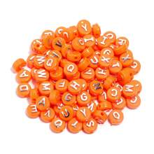 100 stuks/pak acryl platte ronde letterkralen, 10 mm, voor het maken van doe-het-zelf armbanden en kettingen