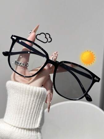 1 st geometrisk båge inlagd nagel personlig inredning stil dammode fotokromatiska glasögon för vardagslivet gatufotografi körning camping modeaccessoarer för sommar strandsemester, utomhus, resor