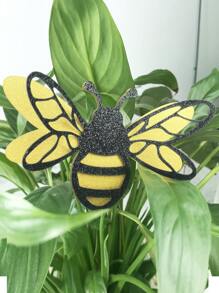 12 piezas de decoraciones de ventana de abeja de temporada de cosecha del Día de la Independencia en 3D, adornos de dibujos animados, decoración de pared creativa, pegatinas de fondo con temática de abeja de dibujos animados, pegatinas de pared para decoración del hogar