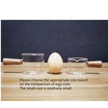 带木柄的玻璃牛奶壶、浓缩拿铁和少量咖啡杯、牛奶罐 - 彩色 - 查看 2