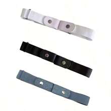 Cinturón elástico de lona simple, de moda y casual, invisible, accesorio para vestidos y chaquetas en otoño, Halloween - Multicolor - Ver 8