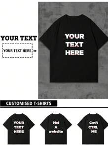 Personalized Men's T-Shirt - Add Your Own Text/Graphics (Badge/Company Logo/Family Photo/Selfie) To Design Your Own Custom Printed T-Shirt - Multicolor - View 3