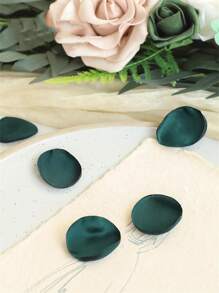 50/100/300/500/1000pcs Silk Rose Petals, Wedding Flower Petals, Dark Green Petals, Artificial Rose Petals, Proposal Basket, Aisle, Bridal Shower, Table Decor - Dark Green - View 3