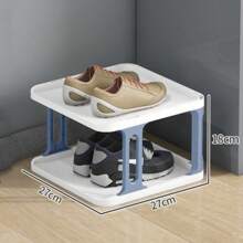 1pc Convenient Storage Shoe Rack Pp Material Multi-Layer Folding Shoe Rack