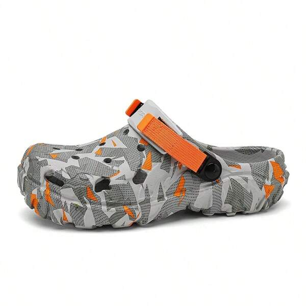 Nouvelles sabots pour hommes, sandales, chaussures de jardin, sandales camouflage plates, Baskets pour hommes, tongs pour l'extérieur, pantoufles de maison